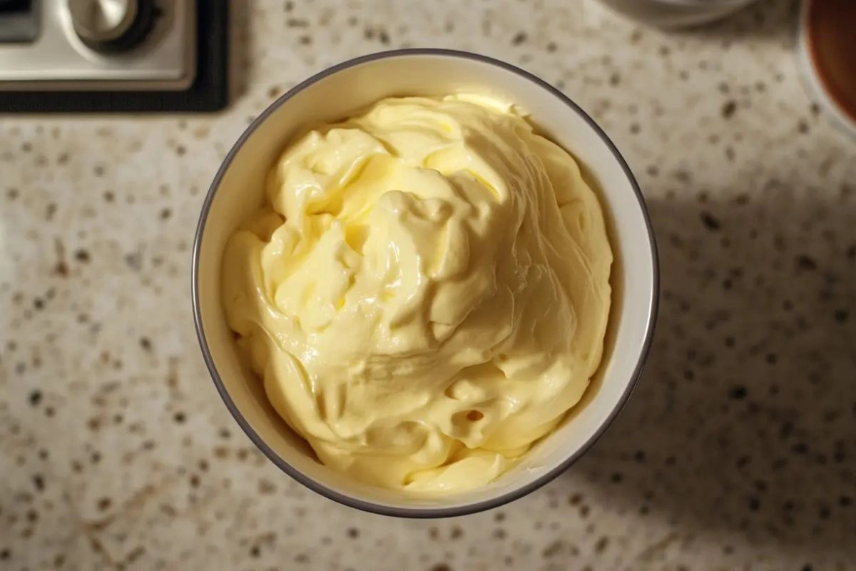 Can you add heavy cream to instant pudding? A close-up of a creamy bowl of pudding.