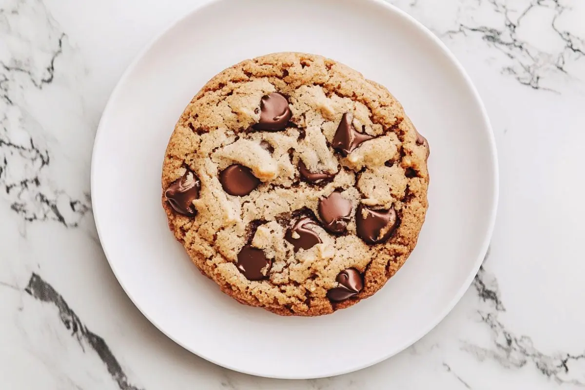 What happened to Tate’s cookies? Crisp chocolate chip cookies displayed in a kitchen.