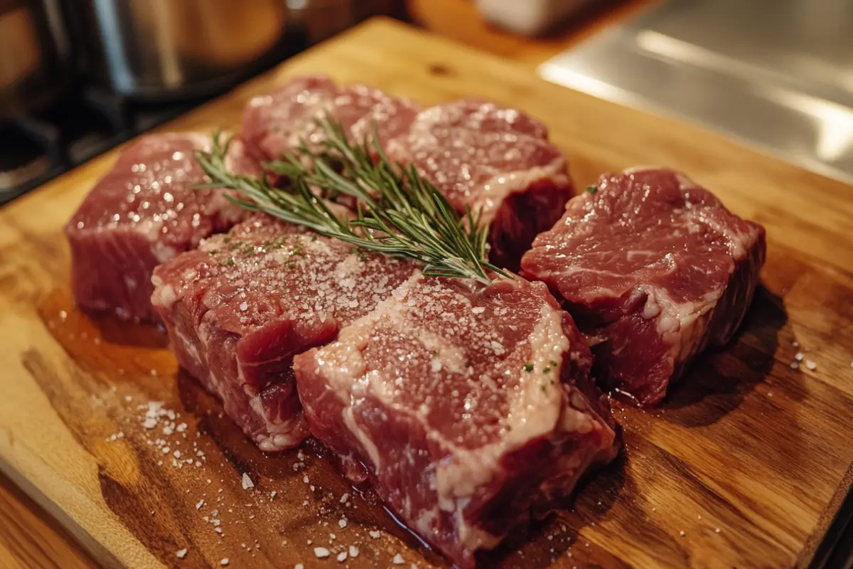 Seasoned oxtail pieces showing what is oxtail seasoning? spices