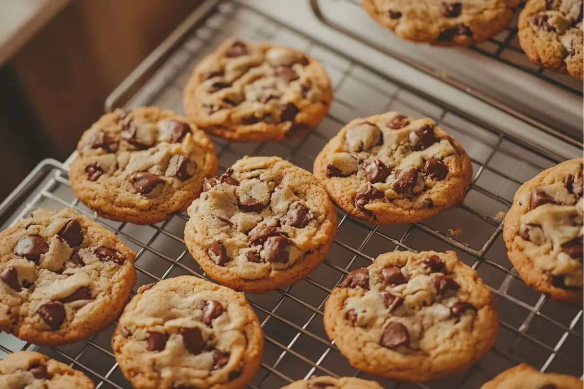 A plate of thin, crisp Tate’s cookies arranged on a wooden table, What makes tates cookies so good?