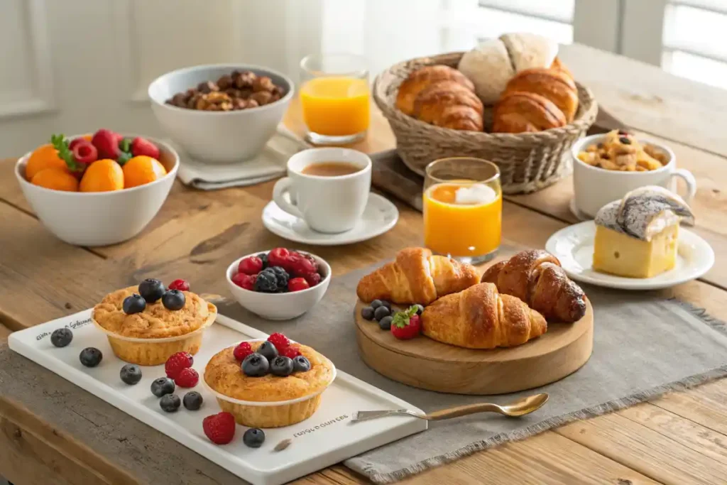 What pastries are in a continental breakfast?