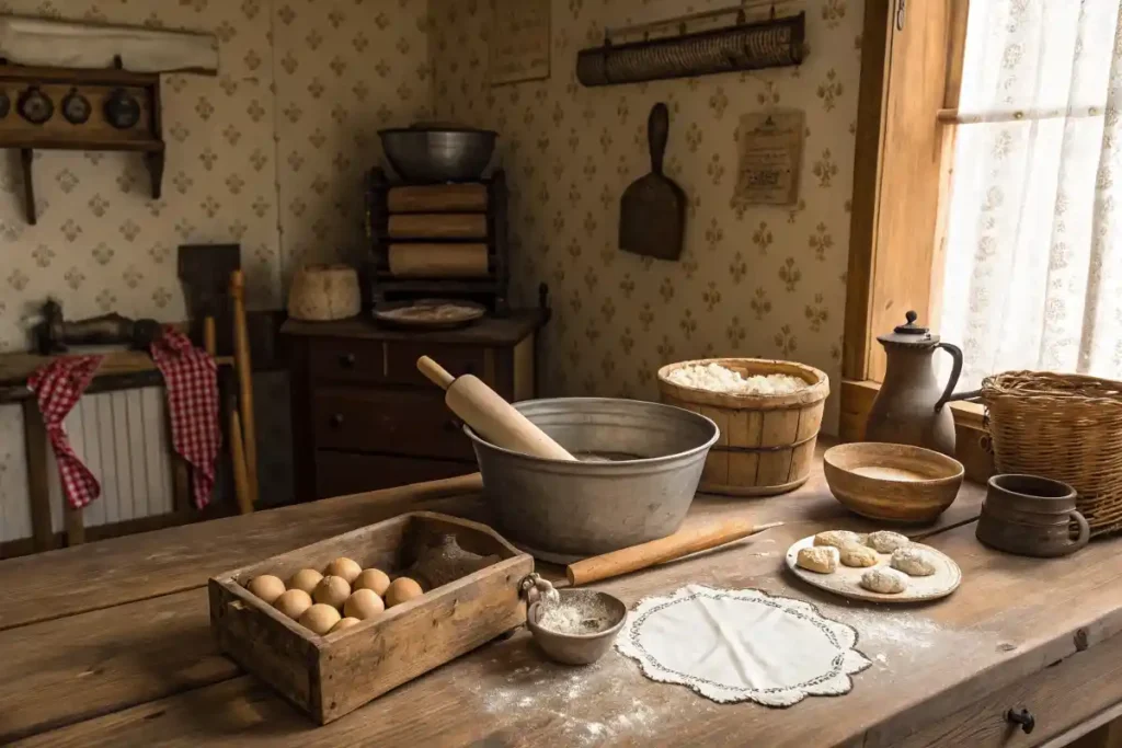 Why are vintage cakes so popular? - Traditional family kitchen baking scene